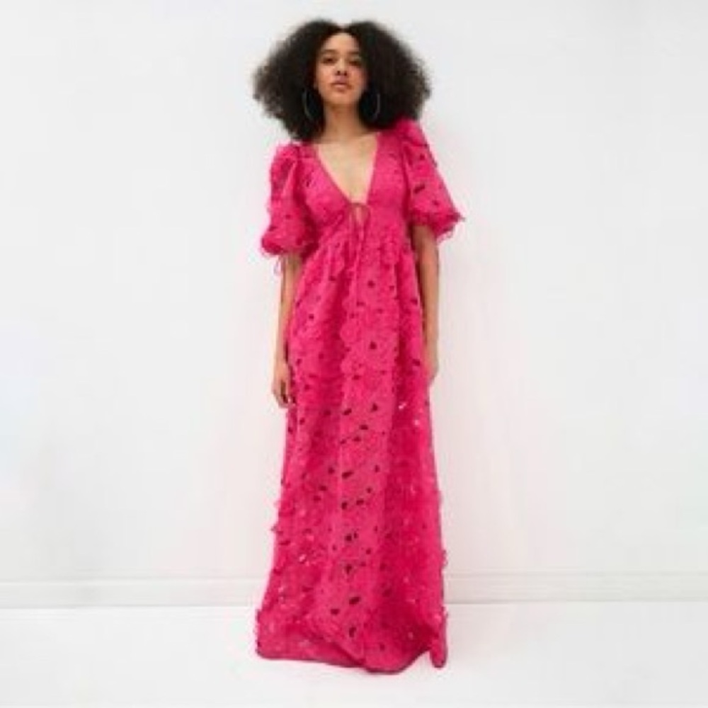 For Love and Lemons Leighton Maxi Dress, Pink, Small